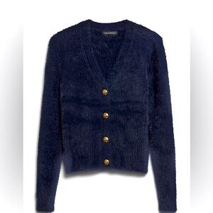 Banana Republic Fuzzy Cropped Cardigan